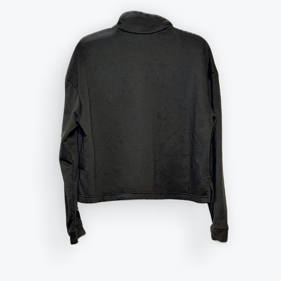 Adidas Black Cropped Pullover Sweatshirt Top - Picture 2 of 5